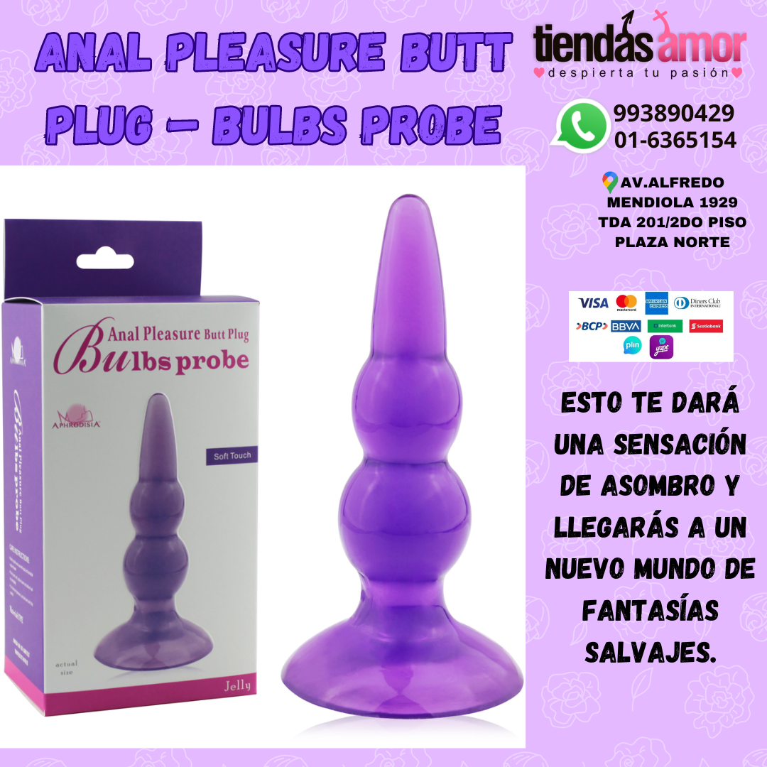 Anal Pleasure Butt Plug Bulbs Probe