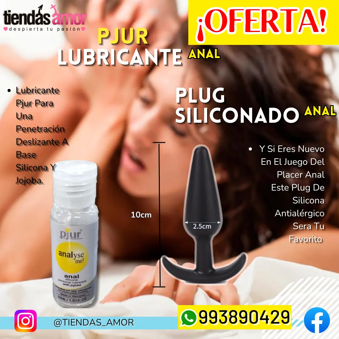 OFERTA PLUG LUBRICANTE ANAL PJUR SEXSHOP PLAZA NORTE 993890429